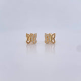 Topos Mariposa 0.9gr / Circones Blancos Oro Amarillo 18K $