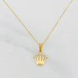 Set Cadena Veneciana + Dije Corona / 2.2g / 50cm Oro Amarillo 18K
