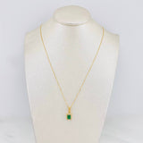 Set Cadena Veneciana + Dije Halo Cuadrado / 2.5g / 50cm Oro Amarillo 18K