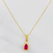 Set Cadena Veneciana + Dije Halo Gota / 2.3g / 50cm Oro Amarillo 18K
