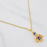 Set Cadena Aro Seguido + Dije Pato Bolsas Dinero / 5.45g / 50cm Oro Amarillo 18K