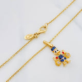 Set Cadena Aro Seguido + Dije Pato Bolsas Dinero / 5.45g / 50cm Oro Amarillo 18K