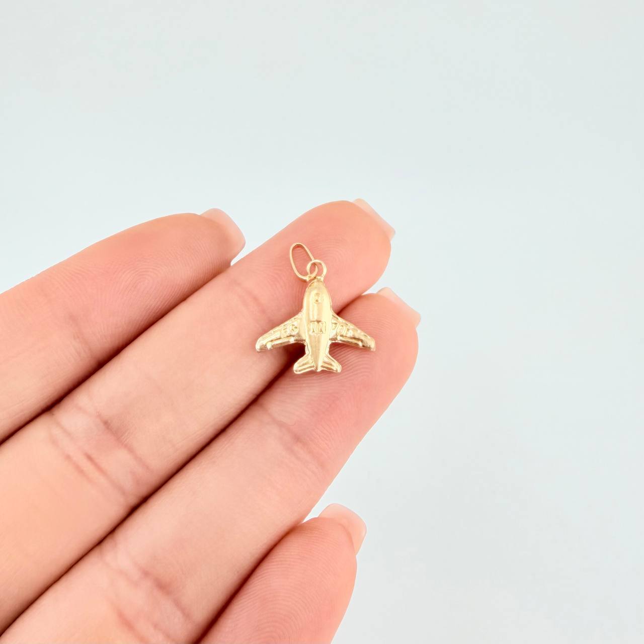Dije Avion 0.55 g / 1.8 cm Oro Amarillo 18K