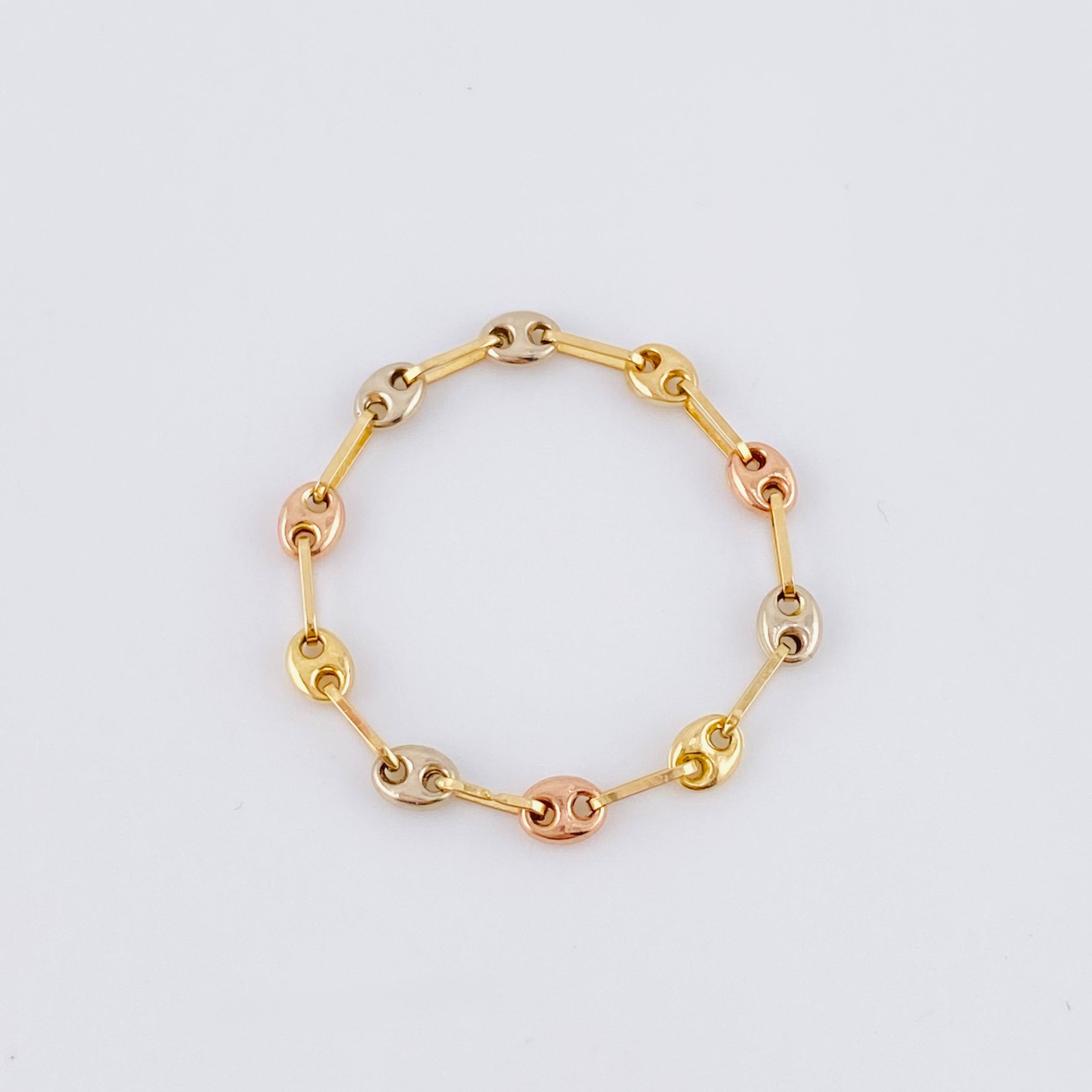 Anillo Gc 0.65gr / T10 1/4 / 3.1mm Tres Oros 18K ©