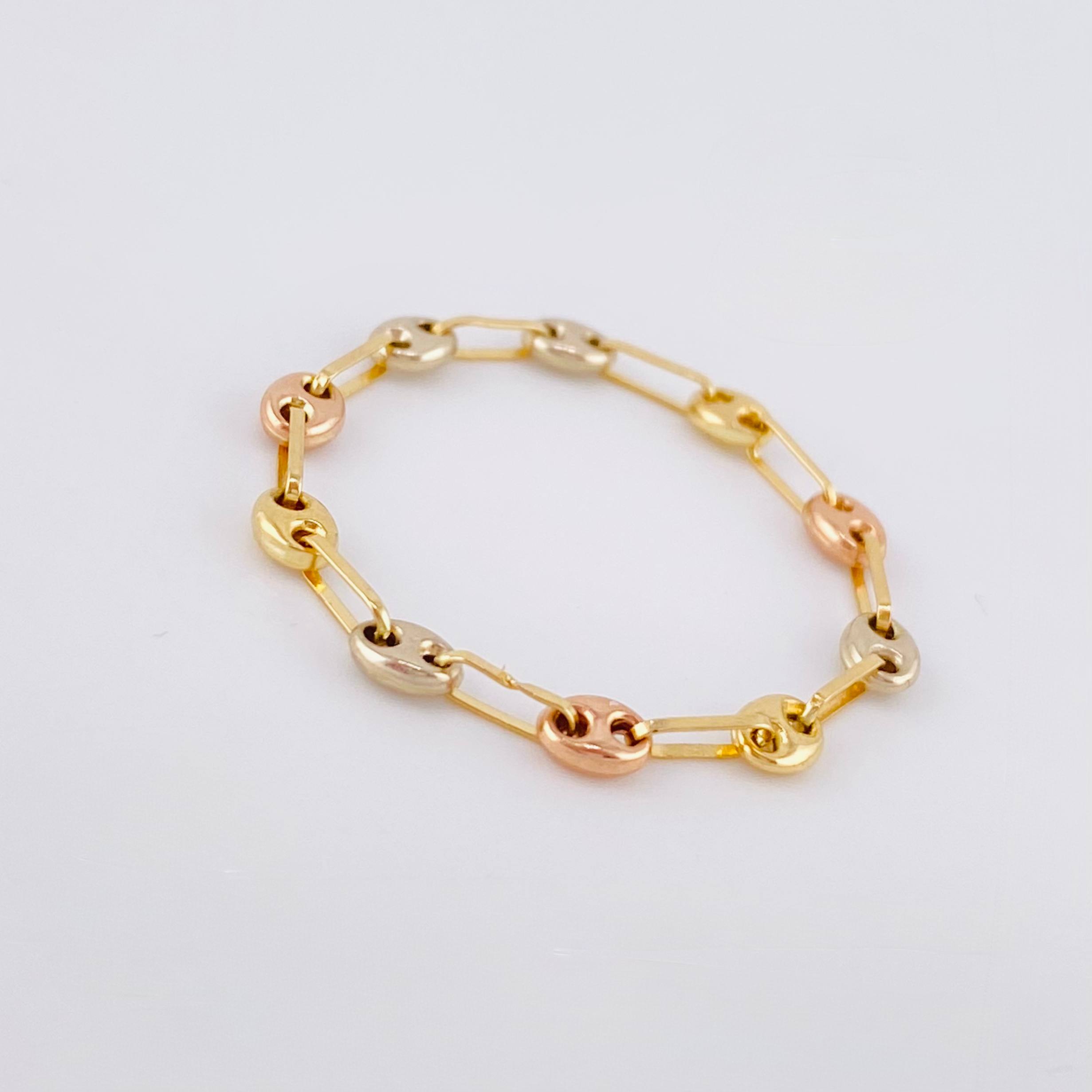 Anillo Gc 0.65gr / T10 1/4 / 3.1mm Tres Oros 18K ©