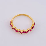 Anillo Zafiros Fucsias 81pts 1.8gr / T6 1/4 / Oro Amarillo 18K