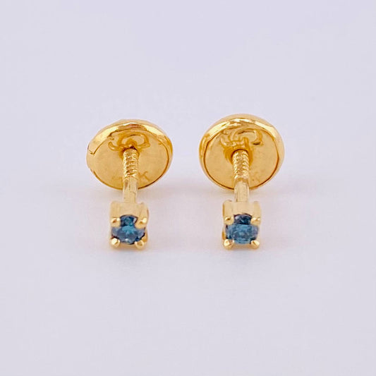 Topos Diamantes 7pts 0.7gr / 2mm Oro Amarillo 18K