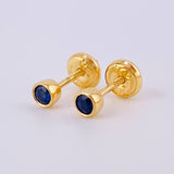 Topos Circulo Zafiros 26Pts0.9gr / 3.6mm Oro Amarillo 18K