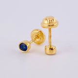 Topos Circulo Zafiros 26Pts0.9gr / 3.6mm Oro Amarillo 18K