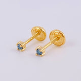 Topos Diamantes 7pts 0.7gr / 2mm Oro Amarillo 18K