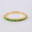 Anillo Carril Esmeraldas 19pts 1.55gr / T6 / Oro Amarillo 18K