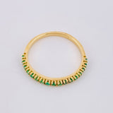 Anillo Carril Esmeraldas 19pts 1.55gr / T6 / Oro Amarillo 18K