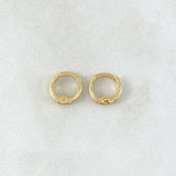 Candongas Carril 0.6gr / 0.8cm-Oro Amarillo 18K