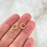 Candongas Carril 0.6gr / 0.8cm-Oro Amarillo 18K