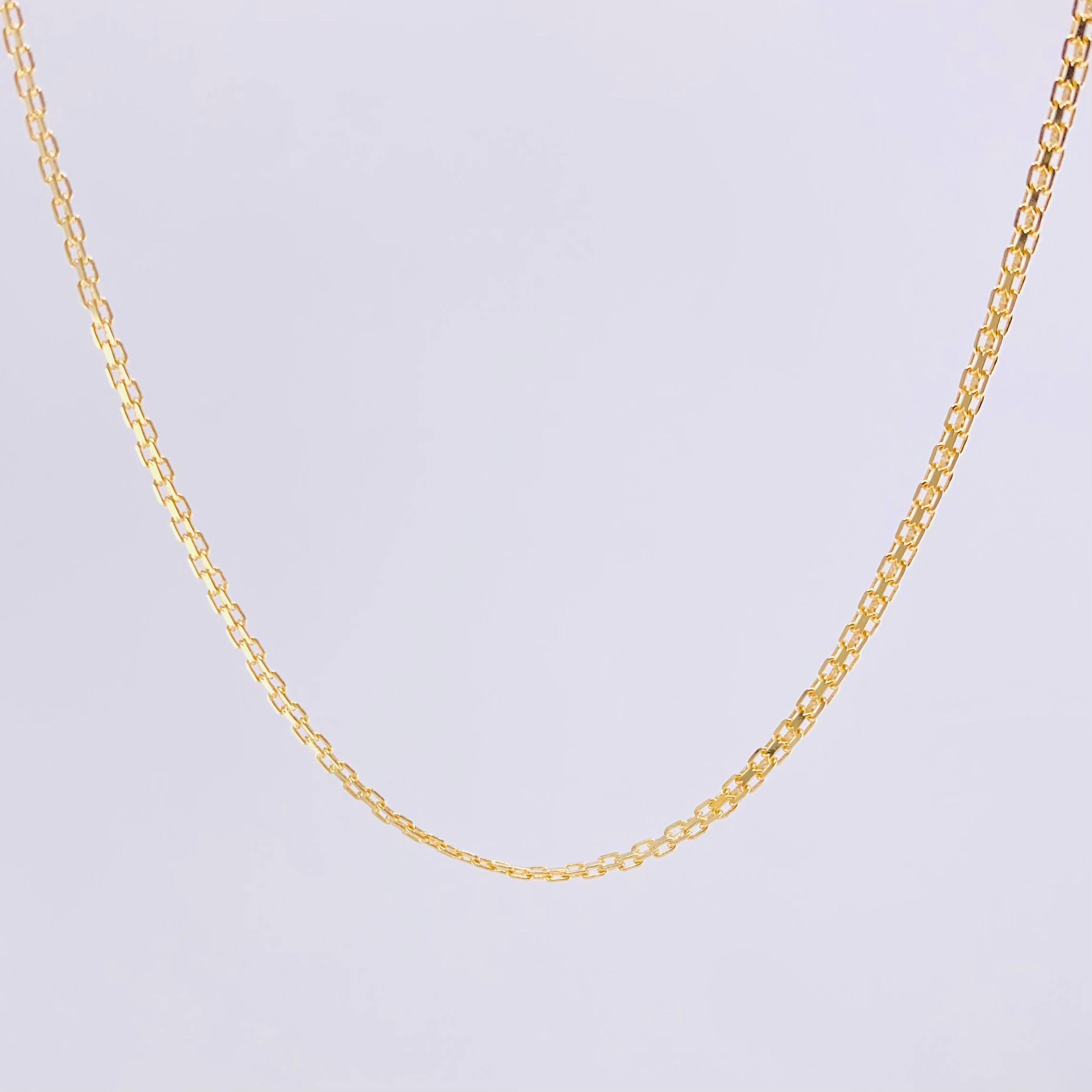 Cadena China 4g / 60cm / 1.6mm Oro Amarillo 18K