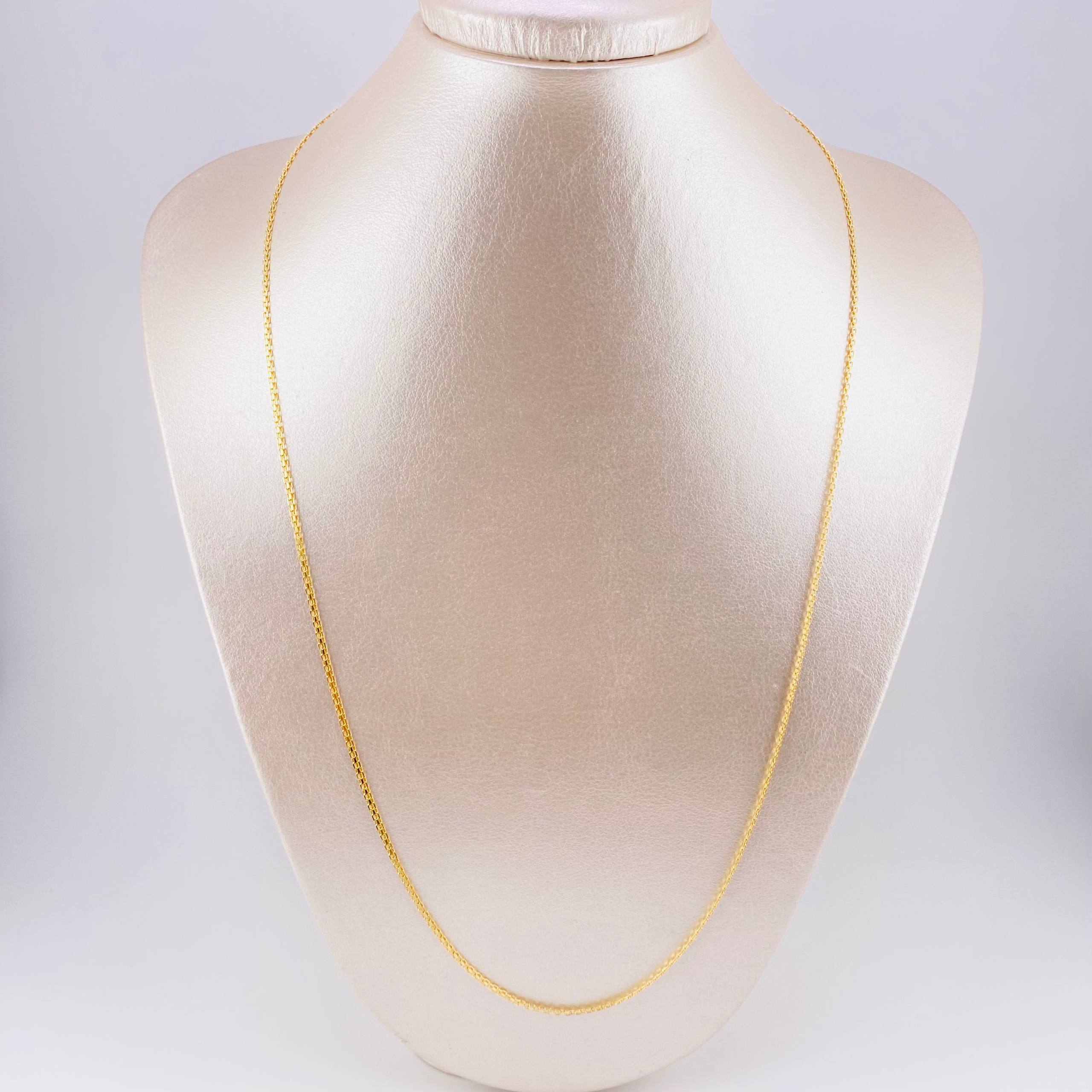 Cadena China 4g / 60cm / 1.6mm Oro Amarillo 18K