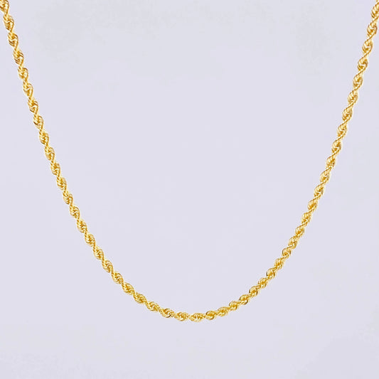 Cadena Lazo 2.7g / 50cm / 2.4mm Oro Amarillo 18K