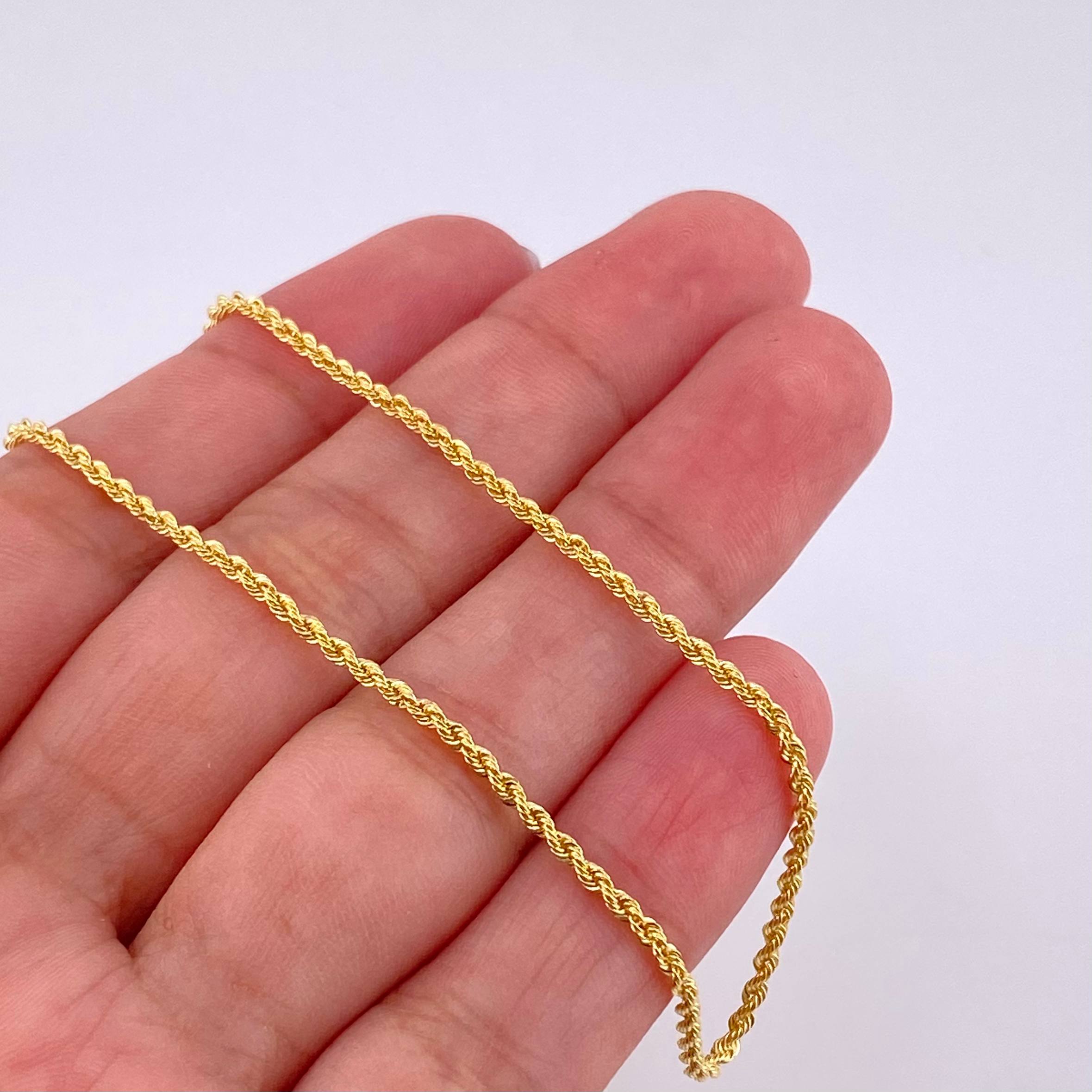 Cadena Lazo 1.7g / 45cm / 1.6mm Oro Amarillo 18K