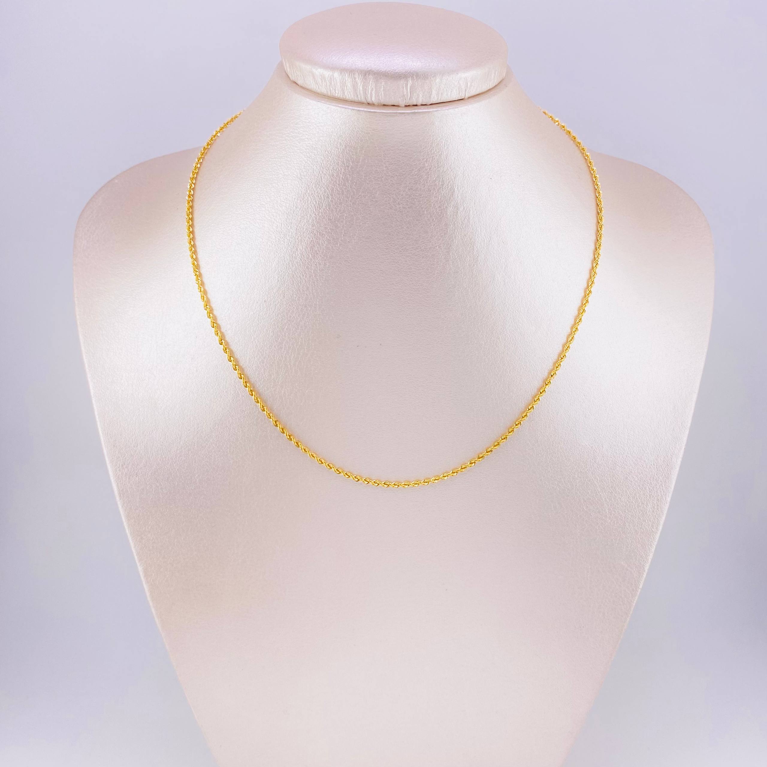 Cadena Lazo 1.7g / 45cm / 1.6mm Oro Amarillo 18K