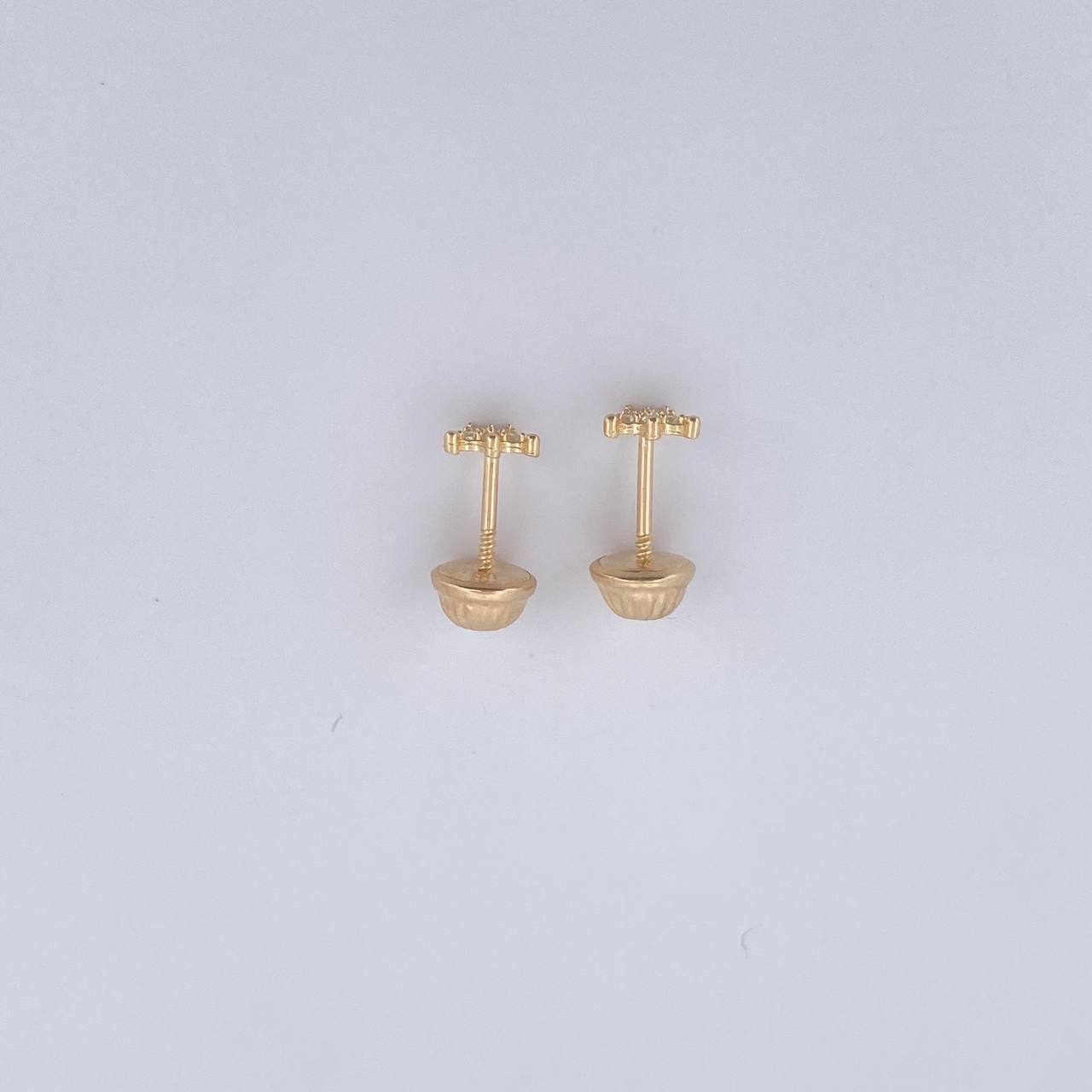 Topos Corona 0.55gr / Circones Blancos Oro Amarillo 18K $