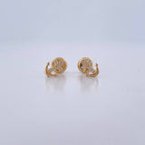 Topos Ancla 0.75gr / Circones Blancos Oro Amarillo 18K $