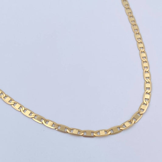 Cadena Escalera Plana 6.05gr / 60cm / 2.2mm Oro Amarillo +3 18K &