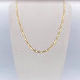 Cadena Escalera Plana 7.35gr / 59.8cm / 2.7mm Oro Amarillo +3 18K &