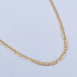 Cadena Escalera Plana 6gr / 60cm / 2.1mm Diamantada Tres Oros +3 18K &