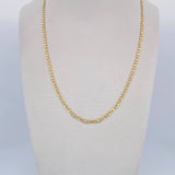 Cadena Escalera Plana 6gr / 60cm / 2.1mm Diamantada Tres Oros +3 18K &