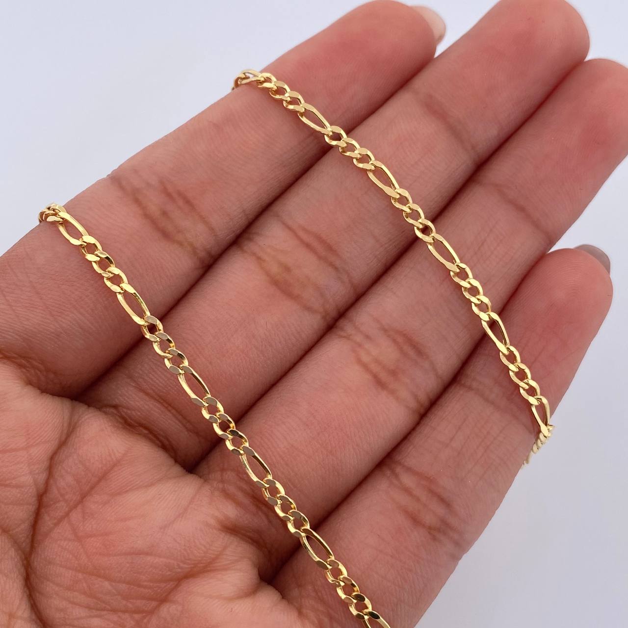 Cadena Figaro 2.9gr / 55cm / 2.2mm Oro Amarillo +1 18K &
