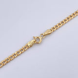 Cadena Cubana 6.6gr / 60.4cm / 2.7mm Oro Amarillo +0 18K &
