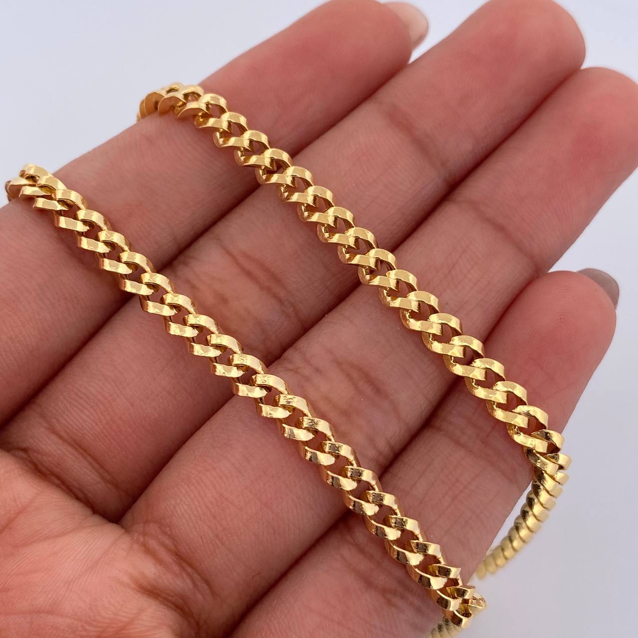 Cadena Cubana 11.3gr / 60cm / 3.7mm Oro Amarillo +0 18K &