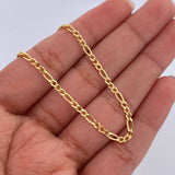 Pulso Figaro 1.1gr / 18cm / 2.1mm Oro Amarillo +1 18K &