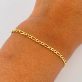 Pulso Figaro 1.1gr / 18cm / 2.1mm Oro Amarillo +1 18K &