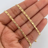 Cadena Escalera Plana 6.55gr / 60cm / 2.2mm Oro Amarillo +3 18K &