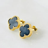 Topos Trebol Negro 3.3gr / 10mm Oro Amarillo Nac.Esp. 18K *