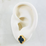 Topos Trebol Negro 3.3gr / 10mm Oro Amarillo Nac.Esp. 18K *