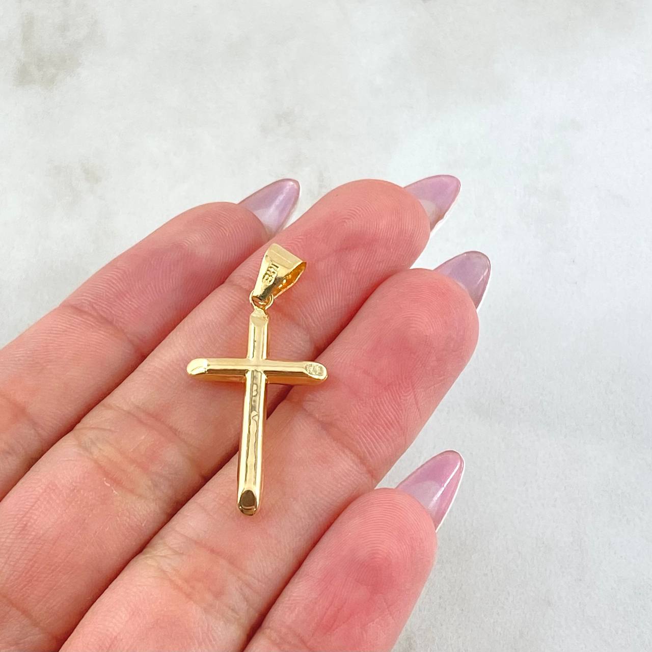 Dije Cruz 0.85gr / 3.5cm / Oro Amarillo 18K ©