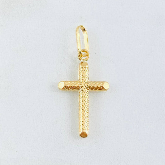 Dije Cruz Rayas Espiral 0.85 g / 3 cm Oro Amarillo 18K