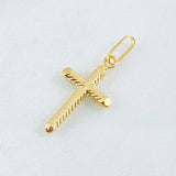 Dije Cruz Rayas Espiral 0.85 g / 3 cm Oro Amarillo 18K