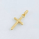 Dije Cruz 0.6gr / 2.3cm / Oro Amarillo 18K ©