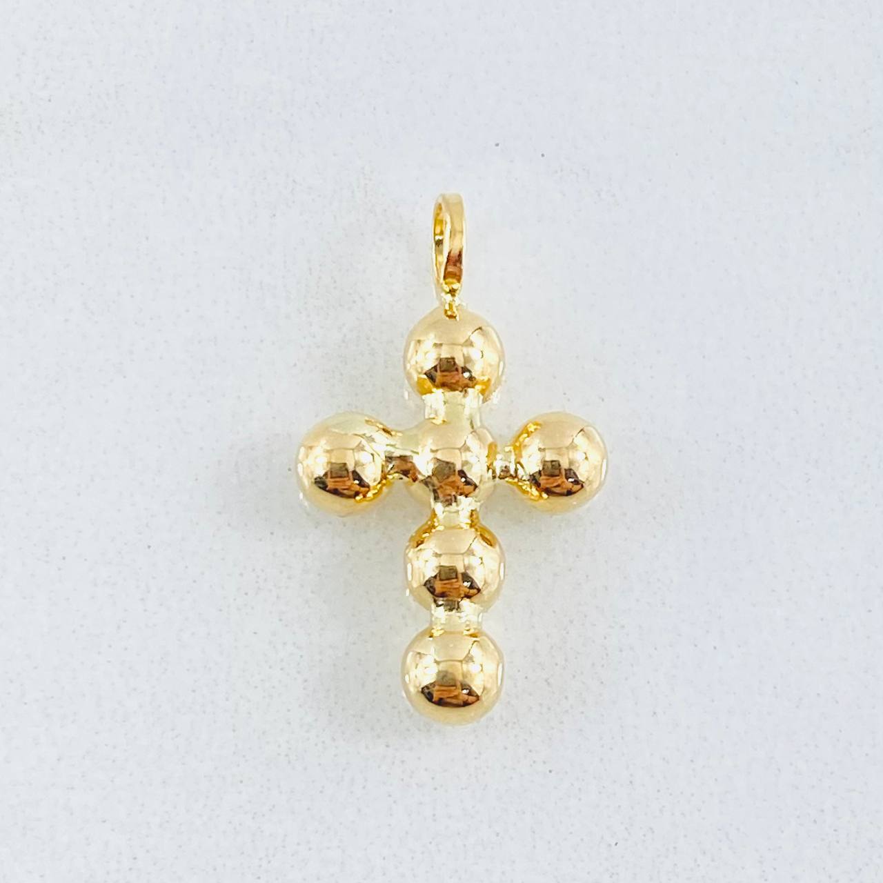 Dije Cruz Esferas Consecutivas 0.7gr / 2cm / Oro Amarillo 18K ©