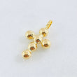 Dije Cruz Esferas Consecutivas 0.7gr / 2cm / Oro Amarillo 18K *