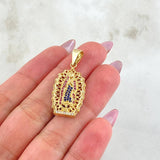 Dije Virgen Guadalupe 4.4gr / 3.4cm / Oro Amarillo 18K ©