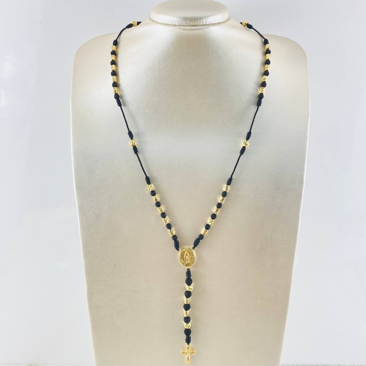 Rosario Tejido Virgen Milagrosa 6gr / 60cm / 4mm-6mm Oro Amarillo 18K