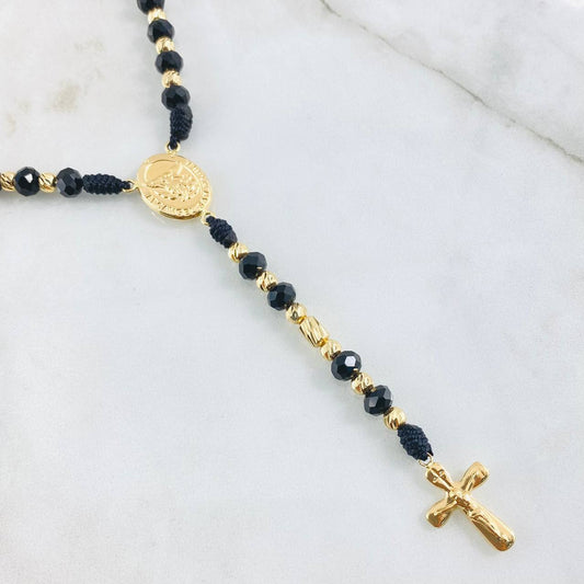 Rosario Tejido San Miguel Arcangel 7.5gr / 60cm / 4mm Oro Amarillo 18K