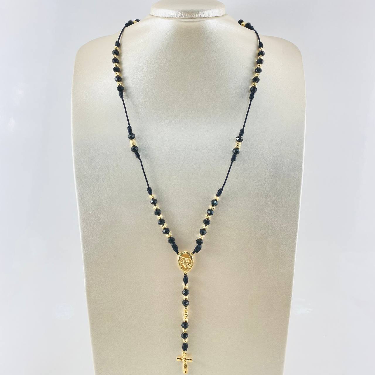 Rosario Tejido San Miguel Arcangel 7.5gr / 60cm / 4mm Oro Amarillo 18K