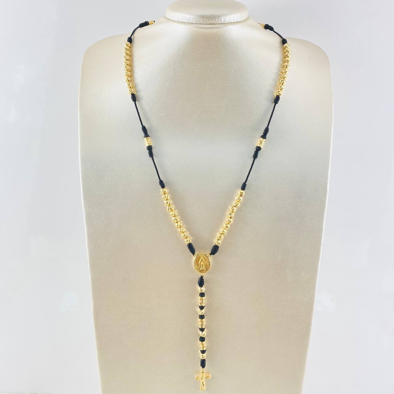 Rosario Tejido Virgen Milagrosa 10gr / 60cm / 5mm Oro Amarillo 18K