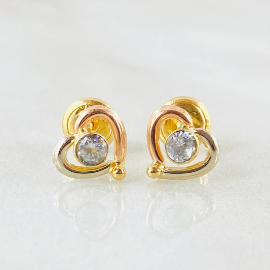 Topos Corazón Silueta 0.85gr / Tres Oros 18K