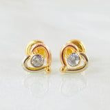 Topos Corazón Silueta 0.85gr / Tres Oros 18K